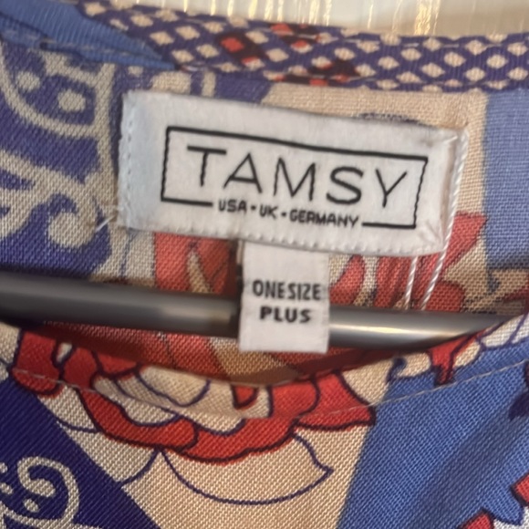 TAMSY-Loose Fit Printed Kaftan Top-One Size - Picture 3 of 5